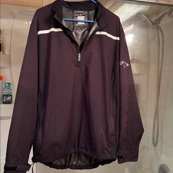Callaway Black Men's Jacket weather series golf lightweight L half zip coat - Picture 6 of 16